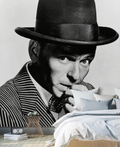 murale cinematografico in bianco e nero Frank Sinatra (Guys and Dolls) per camere da letto, salotti e altro