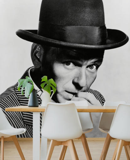 murale cinematografico in bianco e nero Frank Sinatra (Guys and Dolls) per camere da letto, salotti e altro murale cinematografico in bianco e nero Frank Sinatra (Guys and Dolls) per camere da letto, salotti e altro