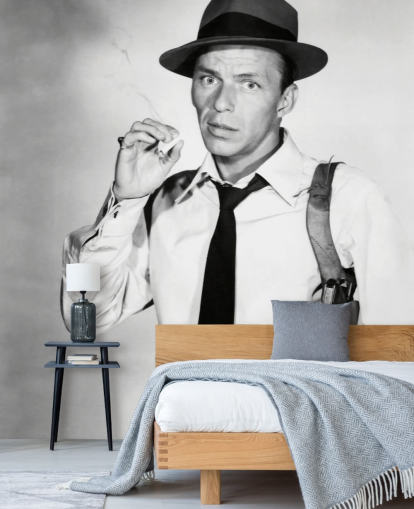 black and white frank sinatra wallpaper mural called Frank Sinatra (Suddenly)