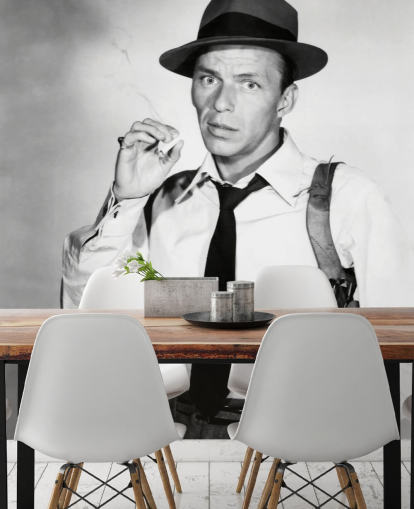 black and white frank sinatra wallpaper mural called Frank Sinatra (Suddenly)