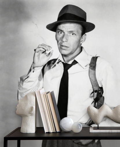 black and white frank sinatra wallpaper mural called Frank Sinatra (Suddenly)