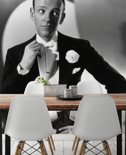 mural de parede de fred astaire em preto e branco chamado Fred Astaire (Você nunca ficará rico)