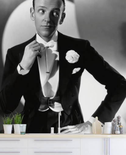 black and white ferd astaire wall mural called Ferd Astaire (You'll Never Get Rich)