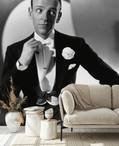 murale in bianco e nero di fred astaire chiamato Fred Astaire (You'll Never Get Rich)