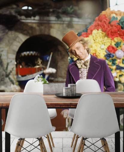 papier peint mural coloré de Willy Wonka appelé Gene Wilder (Willy Wonka & the Chocolate Factory) pour les chambres et les bureaux à domicile