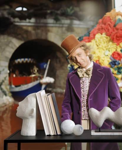 carta da parati murale colorata Willy Wonka chiamata Gene Wilder (Willy Wonka & the Chocolate Factory) per camere da letto e uffici domestici