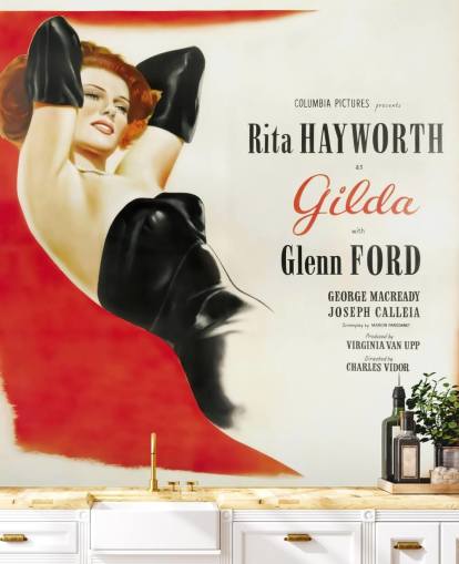 mural de papel de parede de cartaz de filme chamado Gilda Poster para quartos, salas de cinema e salas de estar