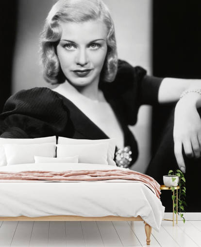 sort og hvid ginger roger tapetmaleri kaldet Ginger Rogers til hjemmekontorer, soveværelser og biografrum sort og hvid ginger roger tapetmaleri kaldet Ginger Rogers til hjemmekontorer, soveværelser og biografrum