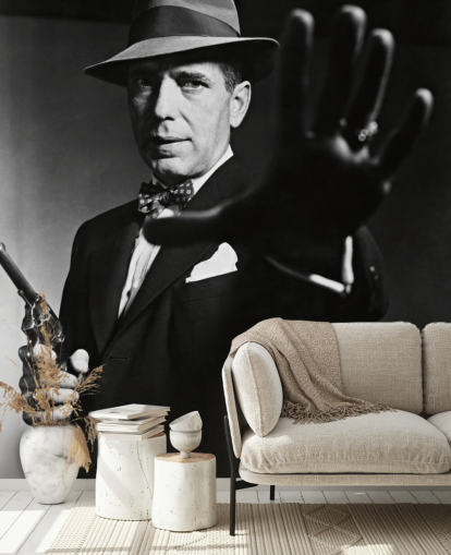sort/hvid humphrey bogart tapetmaleri kaldet Humphrey Bogart (The Enforcer) til soveværelser og biografrum sort/hvid humphrey bogart tapetmaleri kaldet Humphrey Bogart (The Enforcer) til soveværelser og biografrum