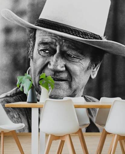 mural de papel pintado de películas del oeste en blanco y negro llamado John Wayne (Chisum) para dormitorios, salas de estar y oficinas en casa mural de papel pintado de películas del oeste en blanco y negro llamado John Wayne (Chisum) para dormitorios, salas de estar y oficinas en casa