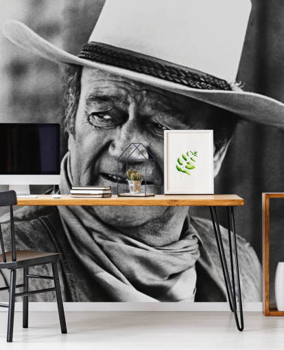 mural de papel de parede de filmes ocidentais em preto e branco chamado John Wayne (Chisum) para quartos, salas de estar e escritórios domésticos mural de papel de parede de filmes ocidentais em preto e branco chamado John Wayne (Chisum) para quartos, salas de estar e escritórios domésticos
