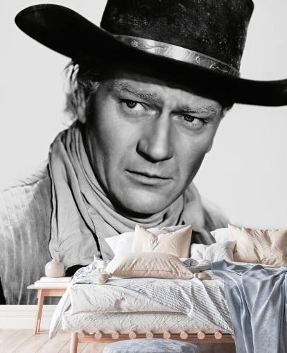 black and white red river wallpaper mural called John Wayne (Red River) for homes and offices black and white red river wallpaper mural called John Wayne (Red River) for homes and offices