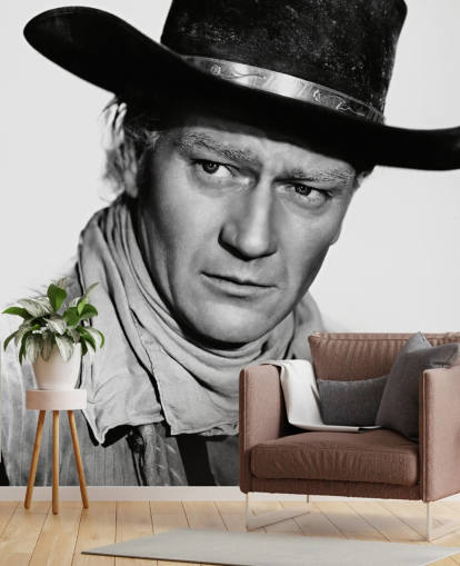 svart og hvitt rød elv tapet veggmaleri kalt John Wayne (Red River) for hjem og kontorer