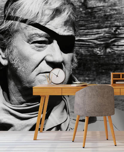 black and white john wayne wallpaper mural called John Wayne (True Grit)