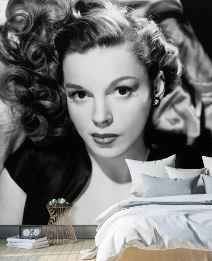 svartvit filmstjärna tapet som heter Judy Garland II för sovrum och vardagsrum