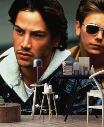 colored keanu reeves and river phenix wallpaper mural called Keanu Reeves & River Phenix (My Own Private Idaho)