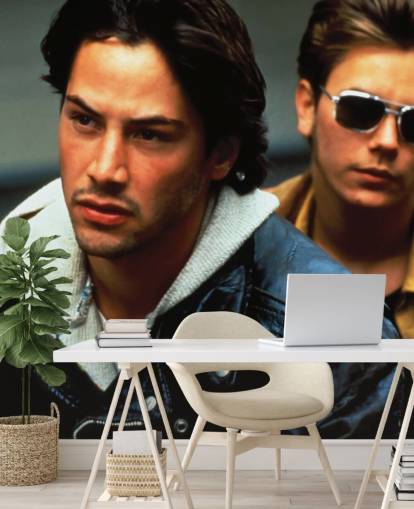 mural de papel pintado a color de Keanu Reeves y River Phoenix llamado Keanu Reeves & River Phoenix (My Own Private Idaho)