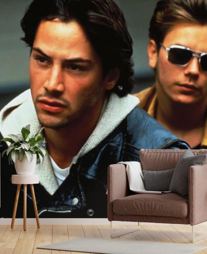 farget keanu reeves og river phoenix tapetmaleri kalt Keanu Reeves & River Phoenix (My Own Private Idaho)