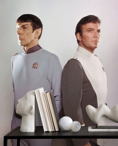 fresque murale Star Trek intitulée Leonard Nimoy et William Shatner (Star Trek II : The Wrath of Khan) pour les chambres et les salons