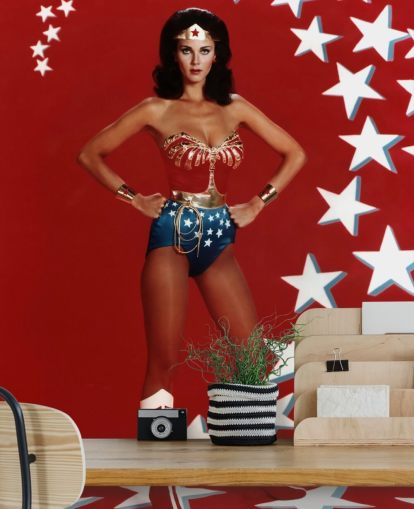 mural de papel pintado rojo, blanco y azul de Wonder Woman llamado Wonder Woman para dormitorios y negocios mural de papel pintado rojo, blanco y azul de Wonder Woman llamado Wonder Woman para dormitorios y negocios