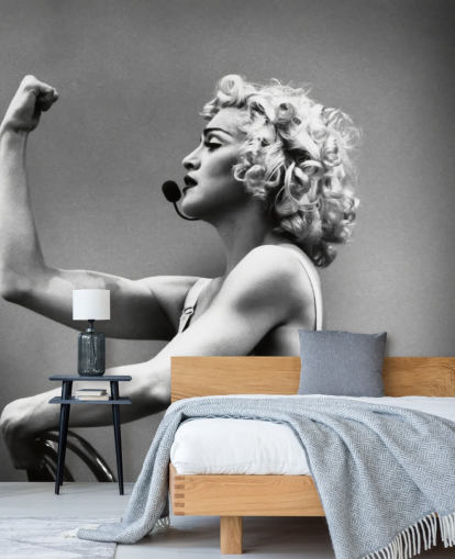 black and white madonna wallpaper mural called Madonna: Truth or Dare for bedrooms, offices and businesses