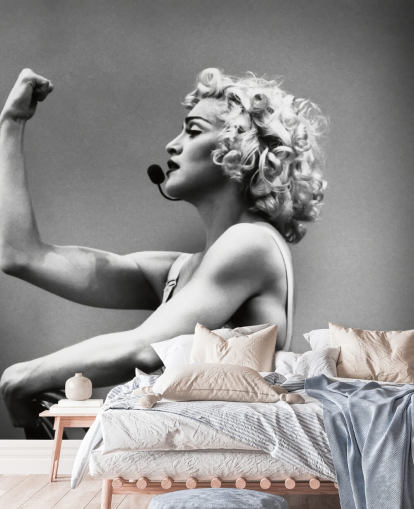 black and white madonna wallpaper mural called Madonna: Truth or Dare for bedrooms, offices and businesses