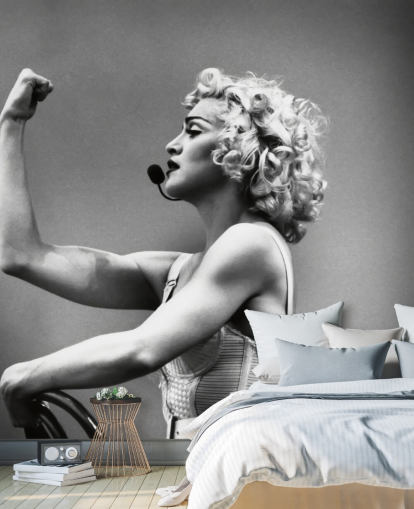 black and white madonna wallpaper mural called Madonna: Truth or Dare for bedrooms, offices and businesses