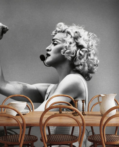 black and white madonna wallpaper mural called Madonna: Truth or Dare for bedrooms, offices and businesses