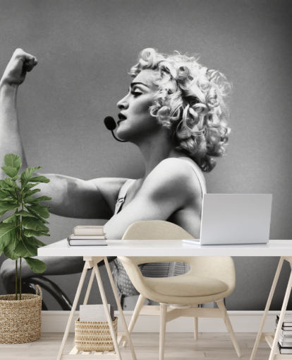 svartvit madonna tapetväggmålning som heter Madonna: Truth or Dare för sovrum, kontor och företag