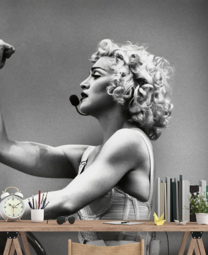 black and white madonna wallpaper mural called Madonna: Truth or Dare for bedrooms, offices and businesses