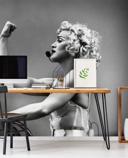 black and white madonna wallpaper mural called Madonna: Truth or Dare for bedrooms, offices and businesses black and white madonna wallpaper mural called Madonna: Truth or Dare for bedrooms, offices and businesses