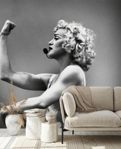 black and white madonna wallpaper mural called Madonna: Truth or Dare for bedrooms, offices and businesses black and white madonna wallpaper mural called Madonna: Truth or Dare for bedrooms, offices and businesses