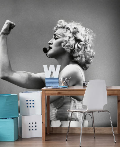 schwarz-weiße Madonnen-Tapete namens Madonna: Truth or Dare für Schlafzimmer, Büros und Unternehmen schwarz-weiße Madonnen-Tapete namens Madonna: Truth or Dare für Schlafzimmer, Büros und Unternehmen