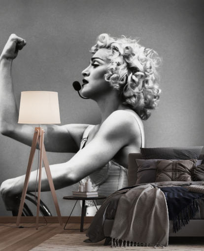 papier peint mural en noir et blanc de Madonna appelé Madonna : Truth or Dare pour les chambres, les bureaux et les entreprises