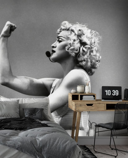 black and white madonna wallpaper mural called Madonna: Truth or Dare for bedrooms, offices and businesses