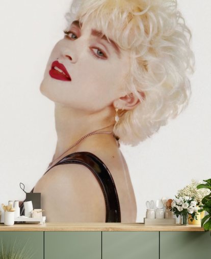 filmmuurschildering genaamd Madonna (Who's That Girl?) II voor slaapkamers, kantoren aan huis en woonkamers