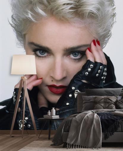 mural de papel de parede de músico chamado Madonna (Quem é essa garota?) para quartos e salas de estar