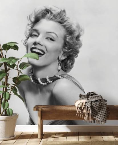 svartvit film tapeter väggmålning som heter Marilyn Monroe IV för hem, kontor och företag