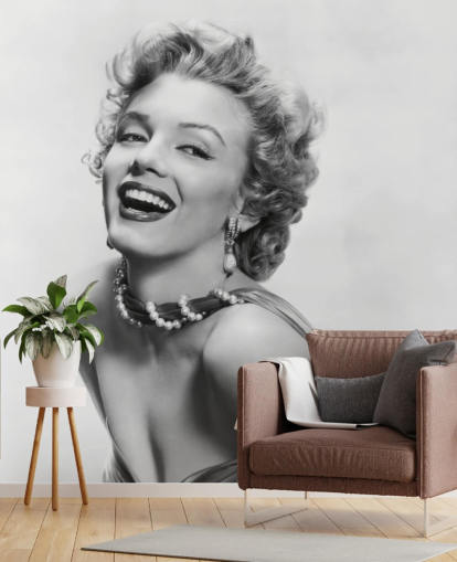 svartvit film tapeter väggmålning som heter Marilyn Monroe IV för hem, kontor och företag