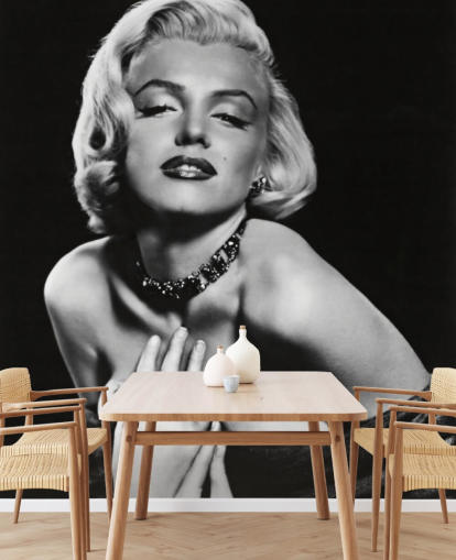 svartvitt marilyn monroe tapetväggmålning som heter Marilyn Monroe (Hur man gifter sig med en miljonär) för sovrum, vardagsrum och kontor svartvitt marilyn monroe tapetväggmålning som heter Marilyn Monroe (Hur man gifter sig med en miljonär) för sovrum, vardagsrum och kontor