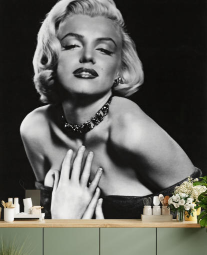 carta da parati murale in bianco e nero Marilyn Monroe chiamata Marilyn Monroe (How to Marry a Millionaire) per camere da letto, salotti e uffici