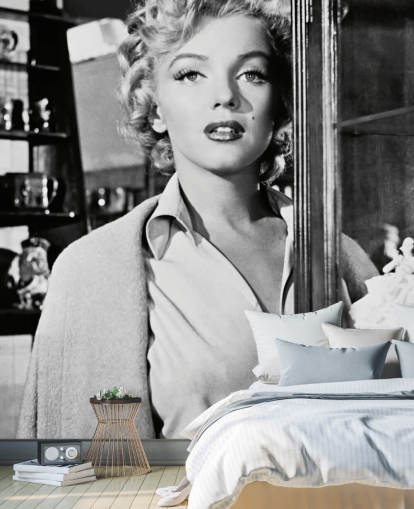black and white marilyn monroe wallpaper called Marilyn Monroe (Niagara) for bedrooms, offices and cinema rooms