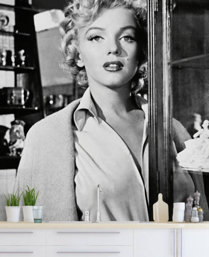 zwart-wit marilyn monroe behang genaamd Marilyn Monroe (Niagara) voor slaapkamers, kantoren en bioscoopzalen