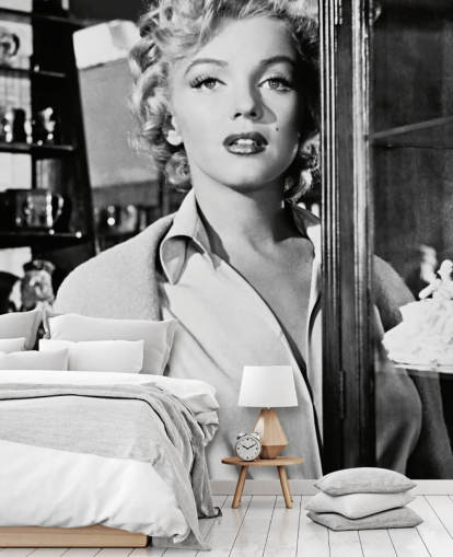 sort og hvid marilyn monroe tapet kaldet Marilyn Monroe (Niagara) til soveværelser, kontorer og biografrum sort og hvid marilyn monroe tapet kaldet Marilyn Monroe (Niagara) til soveværelser, kontorer og biografrum