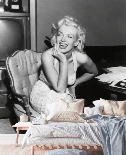 black and white movie wallpaper mural called Marilyn Monroe for bedrooms, living rooms and cinema rooms black and white movie wallpaper mural called Marilyn Monroe for bedrooms, living rooms and cinema rooms