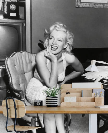 black and white movie wallpaper mural called Marilyn Monroe for bedrooms, living rooms and cinema rooms