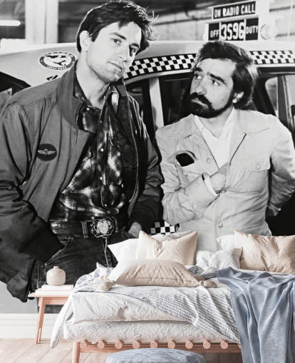 black and white taxi driver wallpaper called Martin Scorsese & Robert De Niro (Taxi Driver)