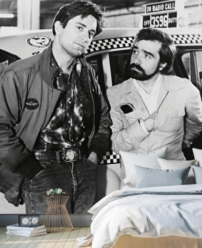 black and white taxi driver wallpaper called Martin Scorsese & Robert De Niro (Taxi Driver) black and white taxi driver wallpaper called Martin Scorsese & Robert De Niro (Taxi Driver)