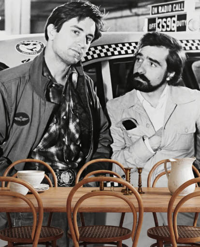 black and white taxi driver wallpaper called Martin Scorsese & Robert De Niro (Taxi Driver)