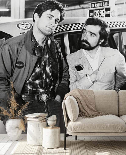 black and white taxi driver wallpaper called Martin Scorsese & Robert De Niro (Taxi Driver)